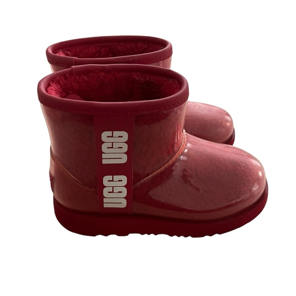 ugg Classic Clear Mini II Red Kida Size 12 - Picture 6 of 8